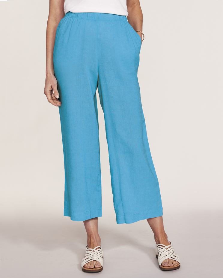 Linen Cropped Pants image number 1