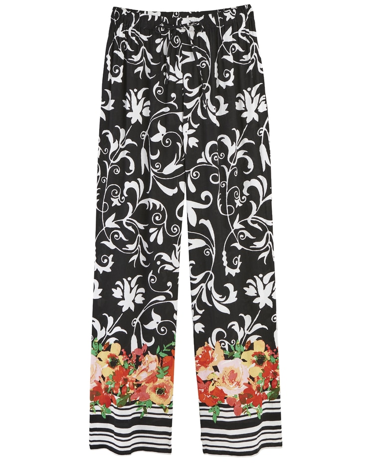 Haband Women’s Bohemian Soft Pants with Drawstring Waist image number 1