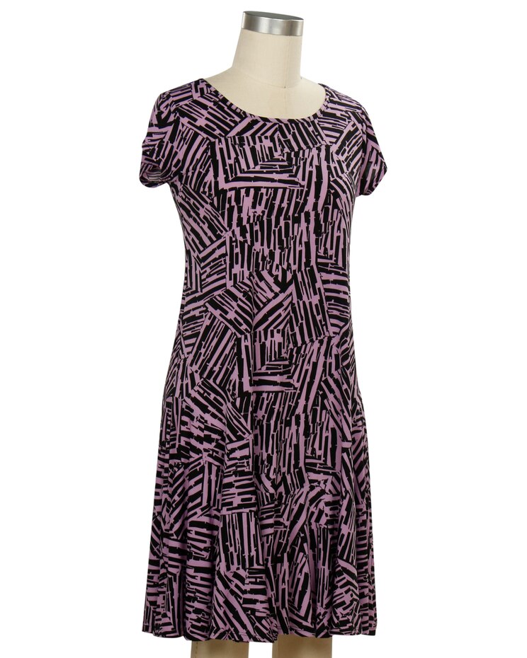 N Touch Cap Sleeve Selina Print Dress image number 1