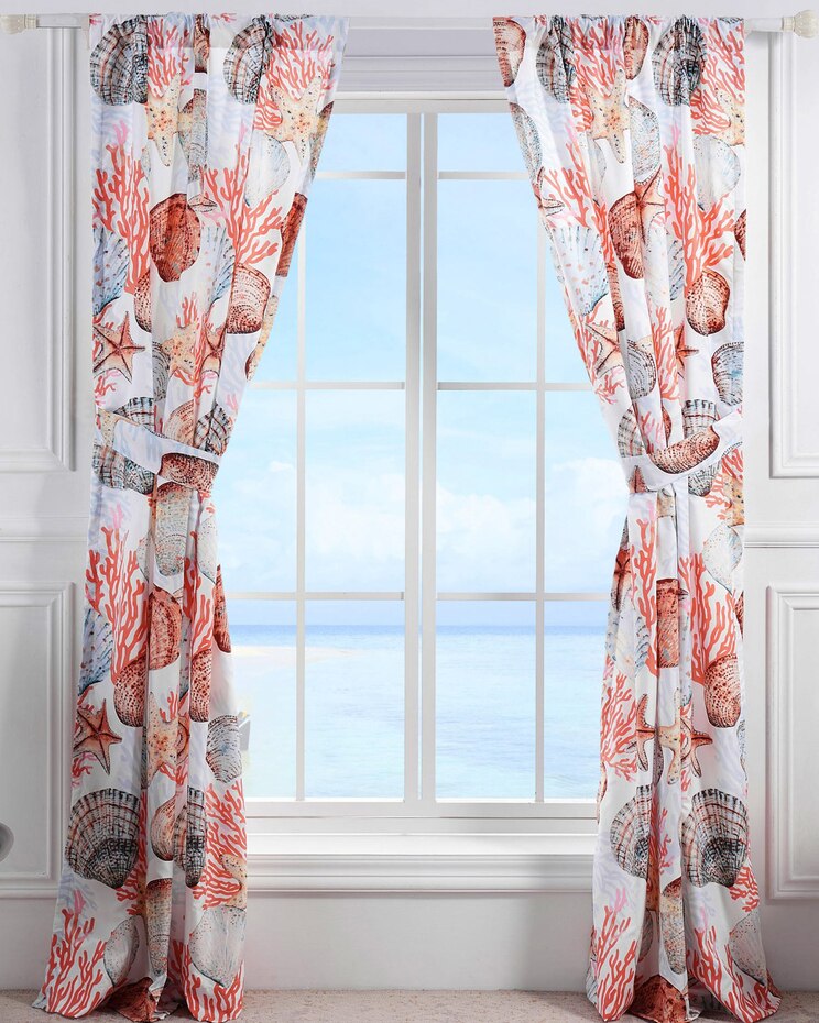 Beach Days Panel Pair with Tie Backs image number 2