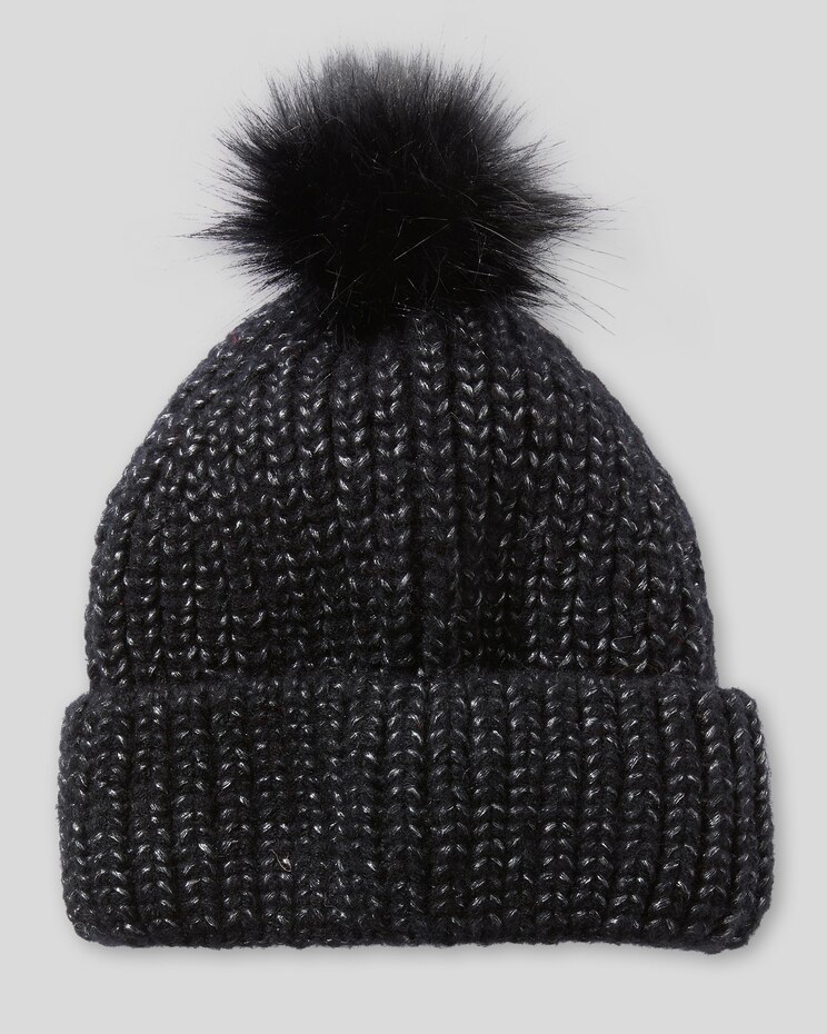 Shimmery Knit Pom-Pom Hat image number 1