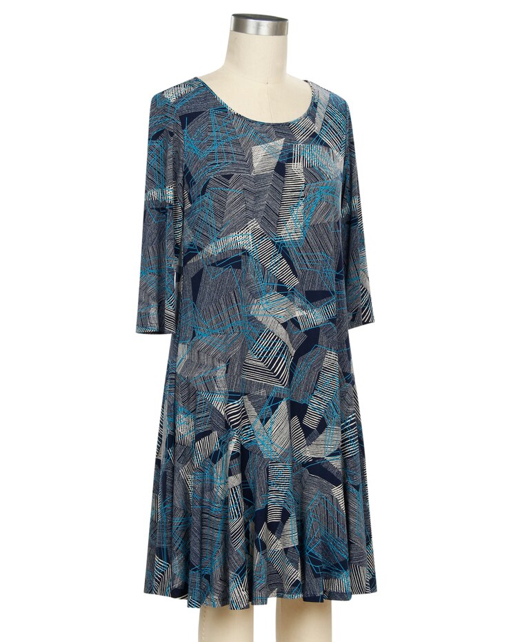 N Touch 3/4 Sleeve Arabella Print Dress image number 1