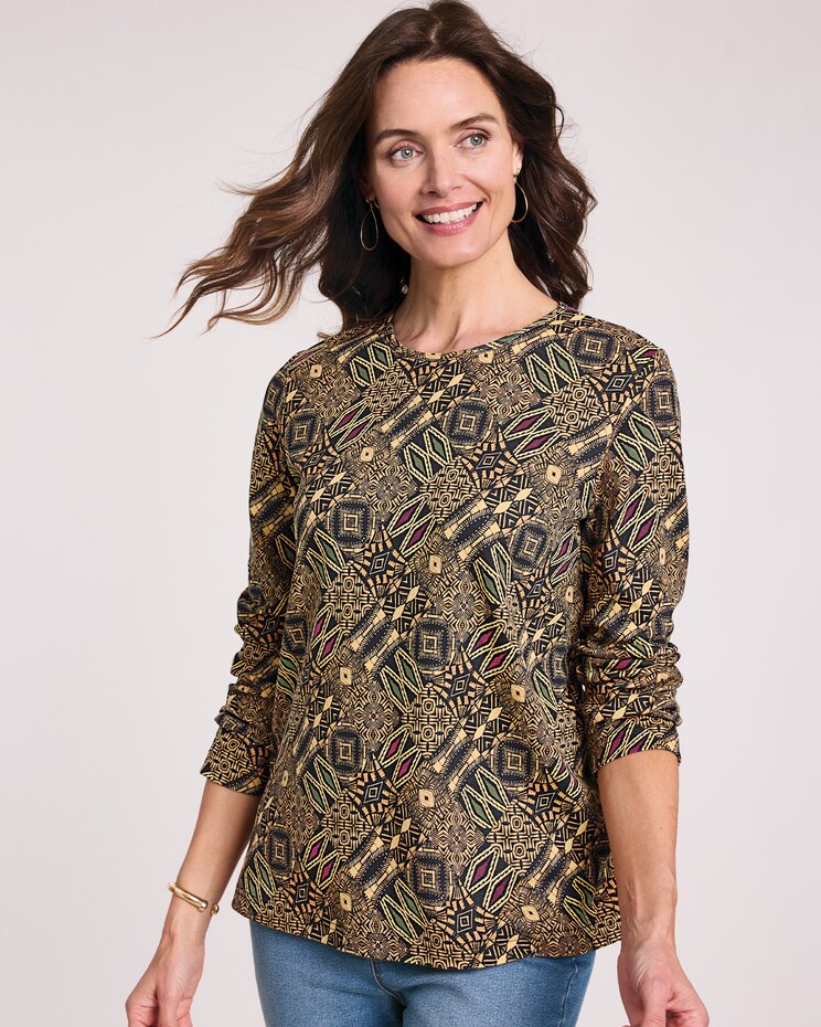 Essential Knit Long Sleeve Tee image number 1