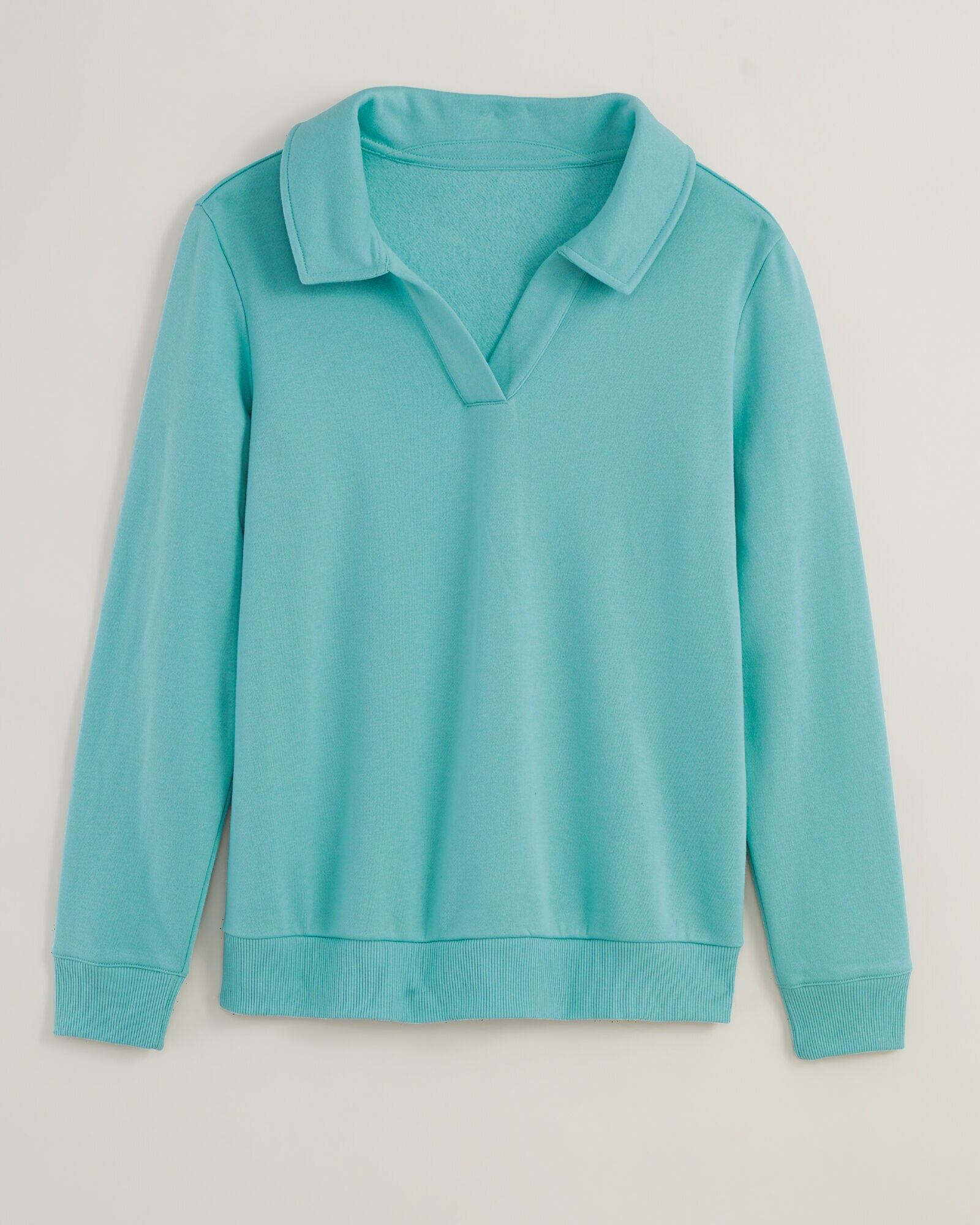 Fleece Polo Sweatshirt