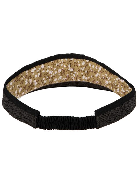 Paperbraid Visor With Floral Sweatband Hat