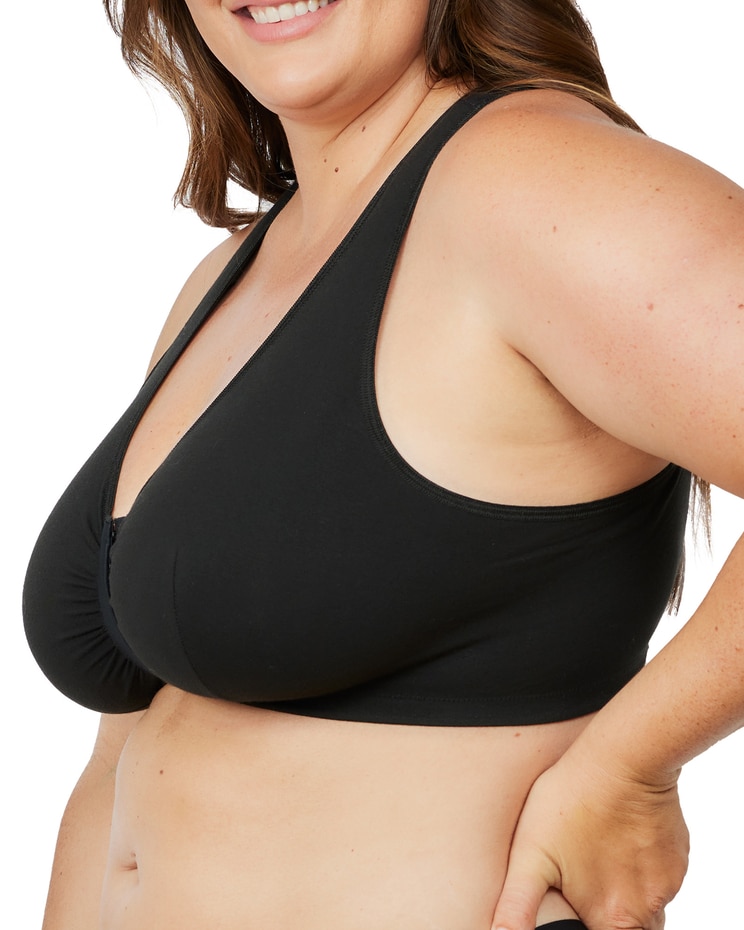 Leading Lady Indy Cotton Front-Close Lace Racerback Bra image number 5