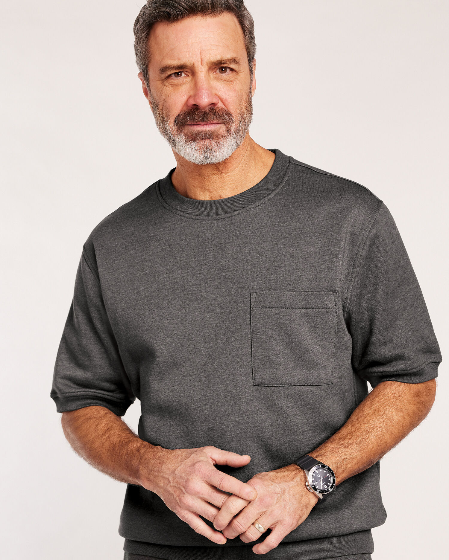 Short sleeve fleece shirt on sale