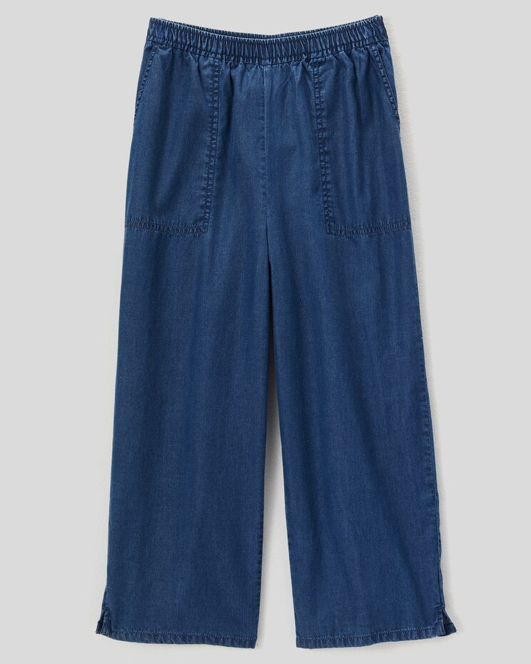 Tencel/Cotton Denim Pull-On Capri image number 3