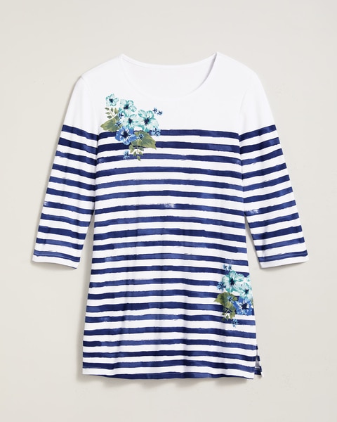 Essential Knit Border Stripe Tunic
