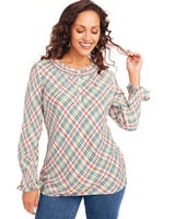 Smocked Neckline Blouse thumbnail number 1