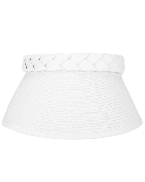 Looker Visor- Ultrabraid Visor With Pu Braided Band Hat