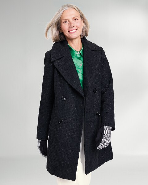 Anne Klein® Sparkle Wool Coat
