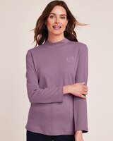 Essential Knit Long Sleeve Mock Top thumbnail number 1
