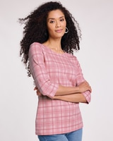 Essential Knit Button-Trim Top thumbnail number 1