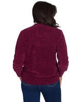 Alfred Dunner® Classics Chenille Diamond Turtleneck Sweater thumbnail number 2