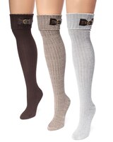 MUK LUKS Buckle Cuff Socks 3pr thumbnail number 1