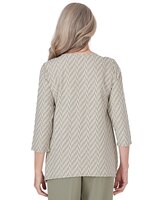 Alfred Dunner® Tuscan Sunset Sunset Rib Knit Top thumbnail number 2