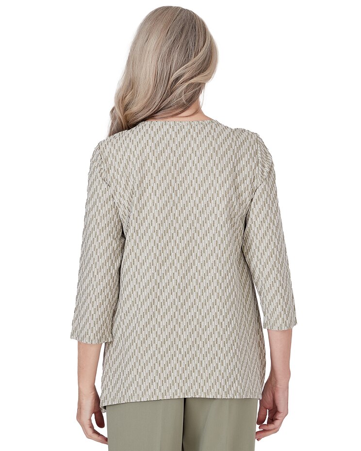 Alfred Dunner® Tuscan Sunset Sunset Rib Knit Top image number 2