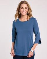 Essential Knit Tulip Sleeve Top thumbnail number 1