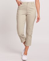 DenimEase™ Back Elastic Girlfriend Cropped Jeans thumbnail number 1