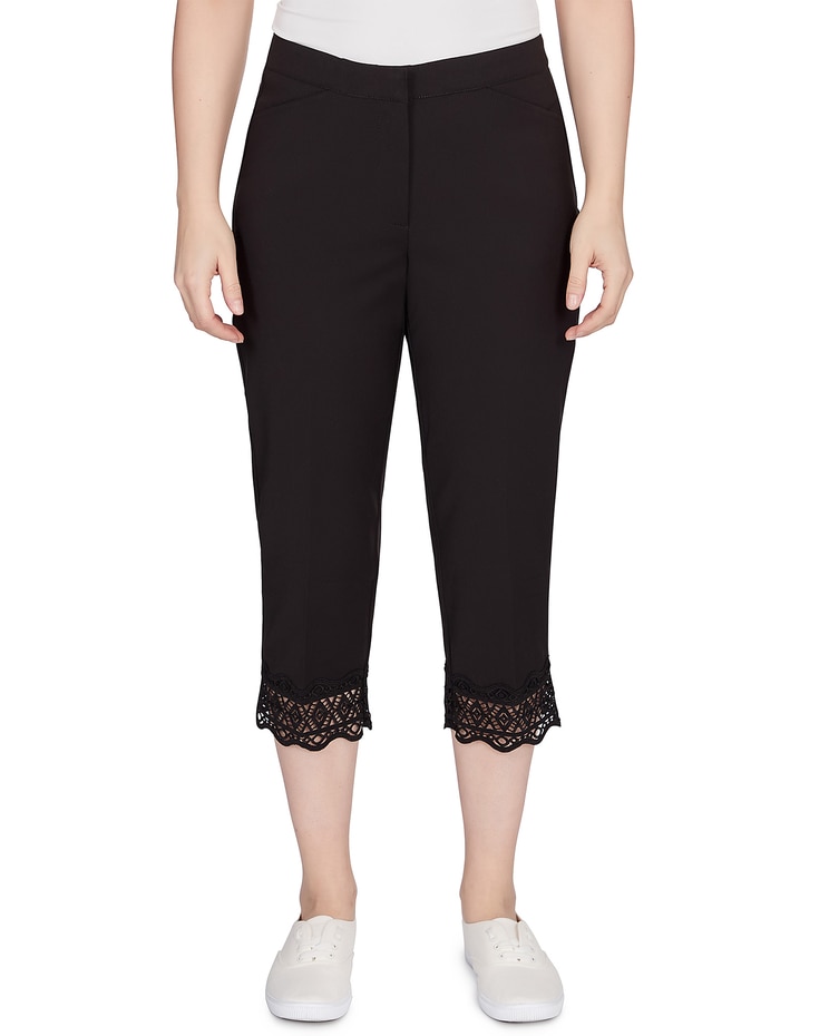 Ruby Rd® Pattern Play Lace Hem Capri image number 1