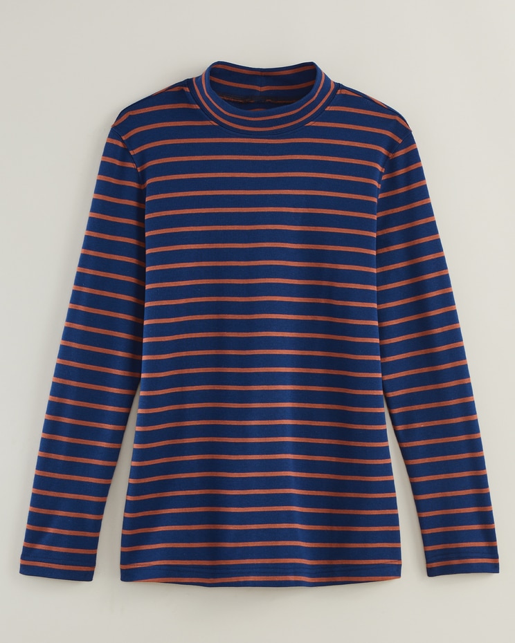 Essential Knit Patterned Mock Top image number 3