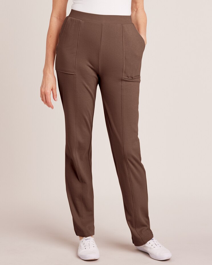 Essential Knit Seamed Pants image number 1