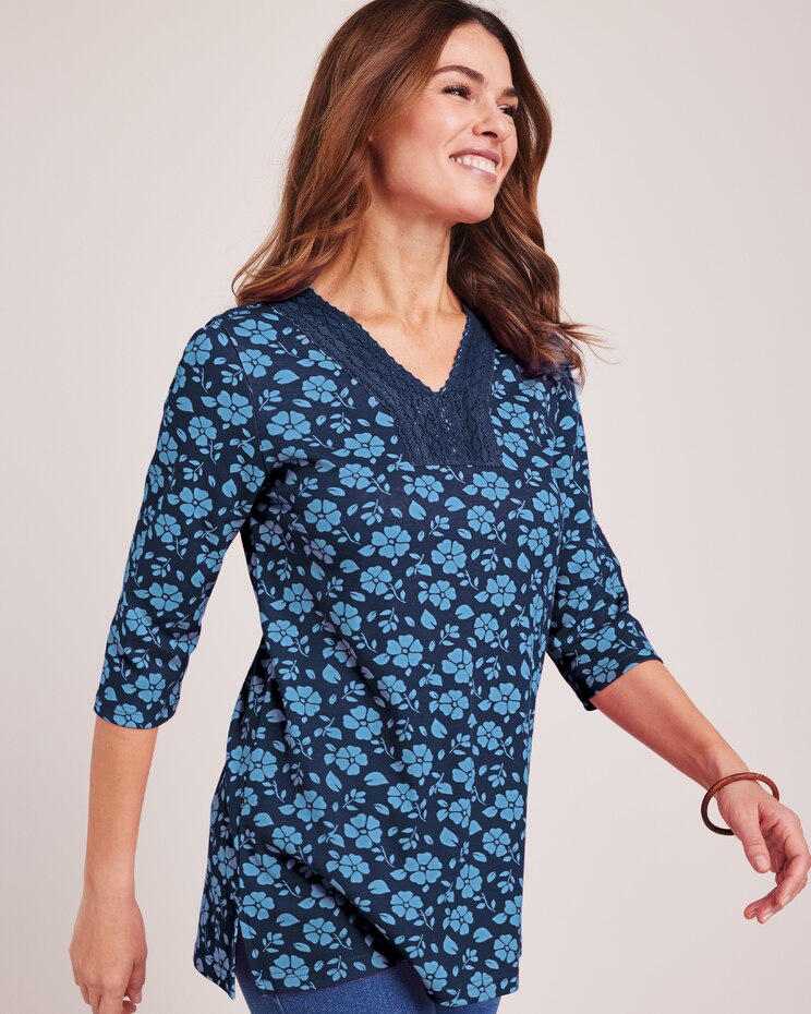 Lace Trim Pullover Tunic image number 1