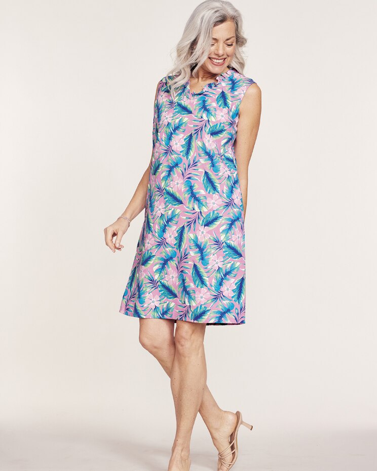 Linen Ruffle Dress image number 1