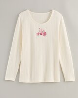 Embroidered Pointelle Top thumbnail number 8