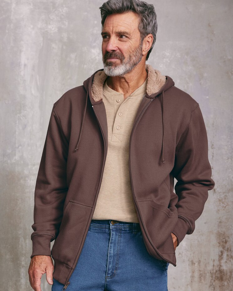 John Blair® Supreme Fleece Sherpa Lined Hoodie image number 1