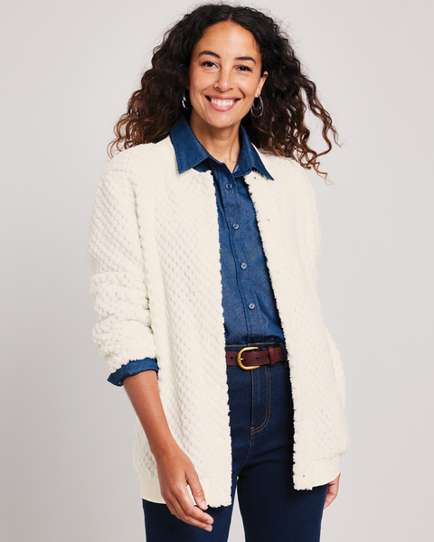 Cozy Textured Fleece Jacket