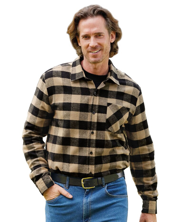 Haband Men’s Tailgater™ Buffalo Plaid Flannel Shirt image number 1