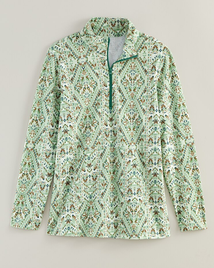 Quarter-Zip Print Top image number 1