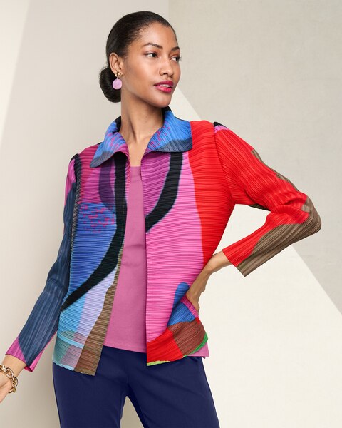 Color Pop Pleats Jacket