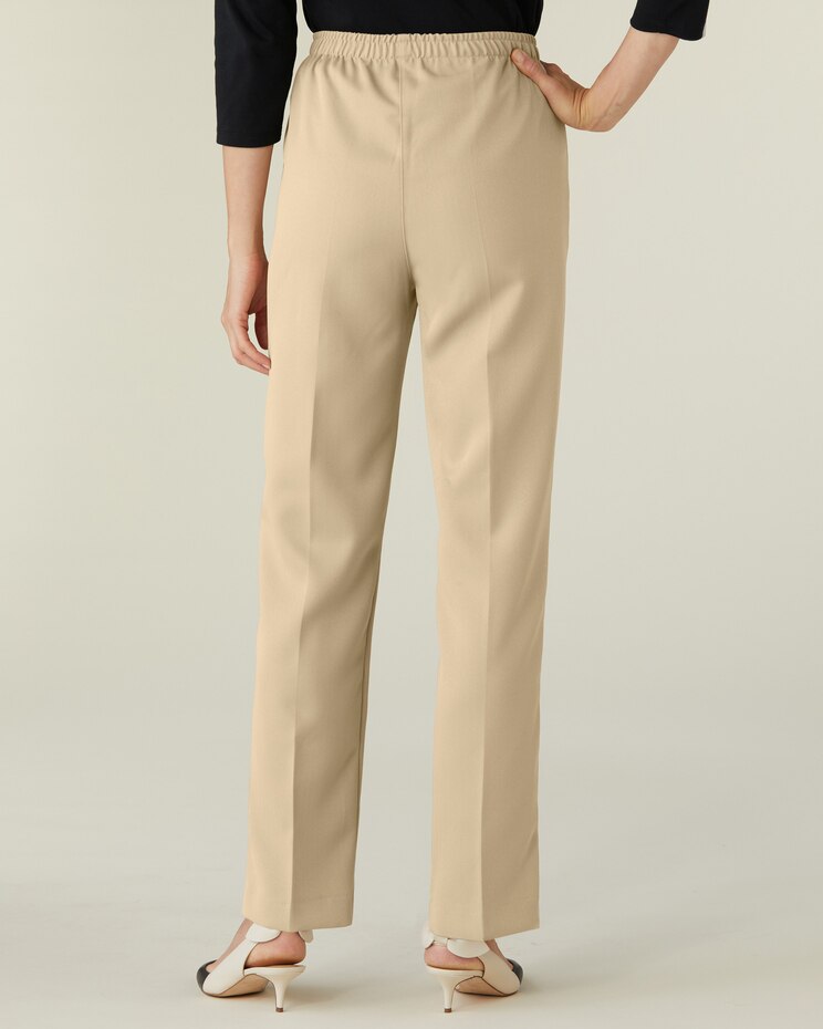 Herringbone Straight Leg Pull-On Pants image number 3