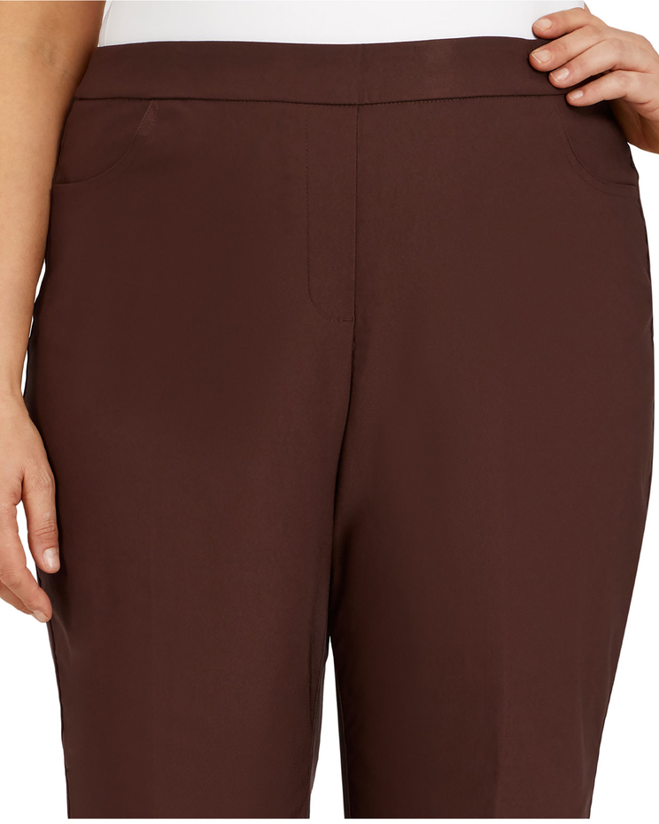 Alfred Dunner Classic Pull-On Proportioned Straight Leg Pants image number 4