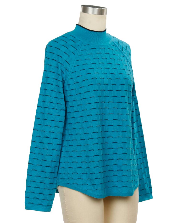 Southern Lady Long Sleeve Leslie Mock Neck Sweater image number 1