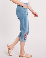 Alfred Dunner® In Full Bloom Butterfly Embroidered Capri thumbnail number 2
