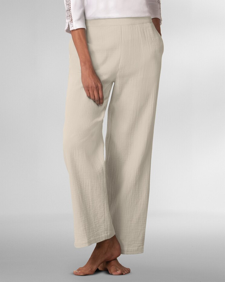 Nantucket Textured-Cotton Pants image number 1
