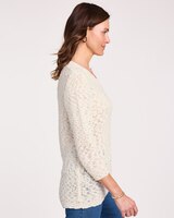 Textured Three-Quarter Sleeve Sweater thumbnail number 2