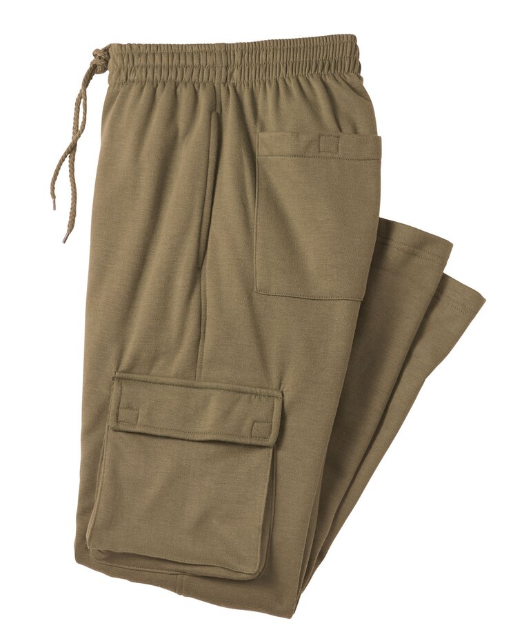 Haband Men’s Fleece Cargo Pants image number 1