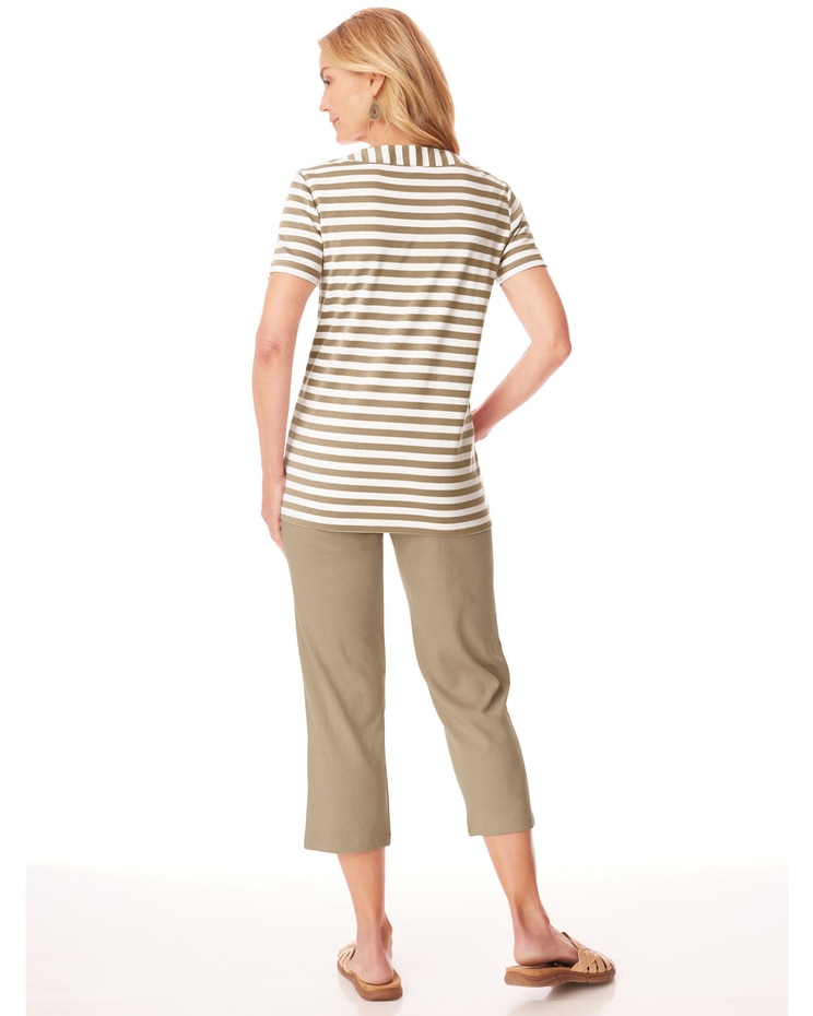 Summer Striped Capris Set image number 2
