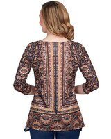 Ruby Rd® Blocked Bandana Paisley Sharkbite Tunic thumbnail number 2