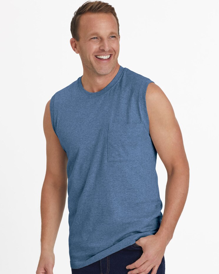 John Blair Everyday Jersey Knit Sleeveless Pocket Tee image number 1