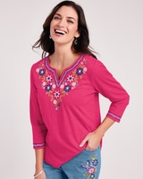 Alfred Dunner® In Full Bloom Yoke Floral Top thumbnail number 1
