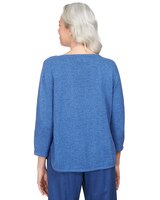 Alfred Dunner® Chelsea Market Colorblock Crew Neck Sweatshirt thumbnail number 2