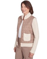 Alfred Dunner® Telluride Sweater Trim Quilted Jacket thumbnail number 3