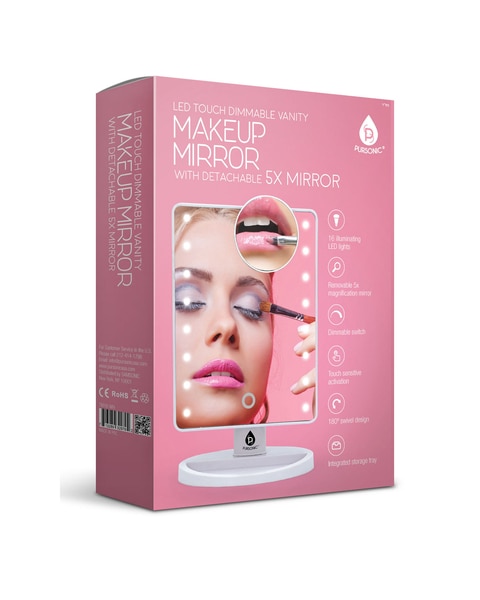LED Vanity Mirror w/ 5X Detachable Mirror