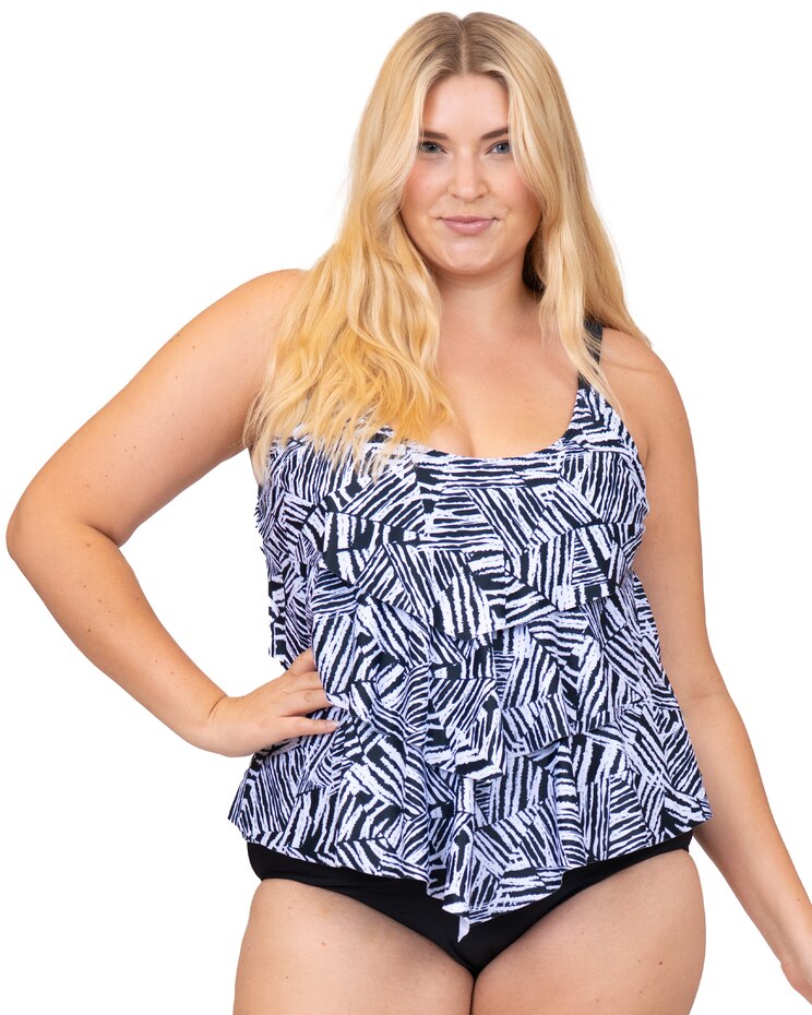 Plus Size Top With High Waist Bottom By Beach Party image number 1